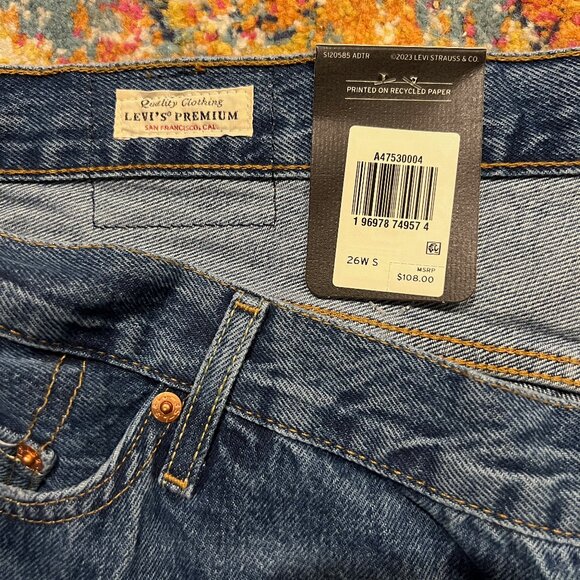 NWT Levi's 501 '81 edition 26W Short Plus Size Jeans - Picture 9 of 12